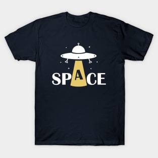 Retro minimal UFO Sci Fi T-Shirt